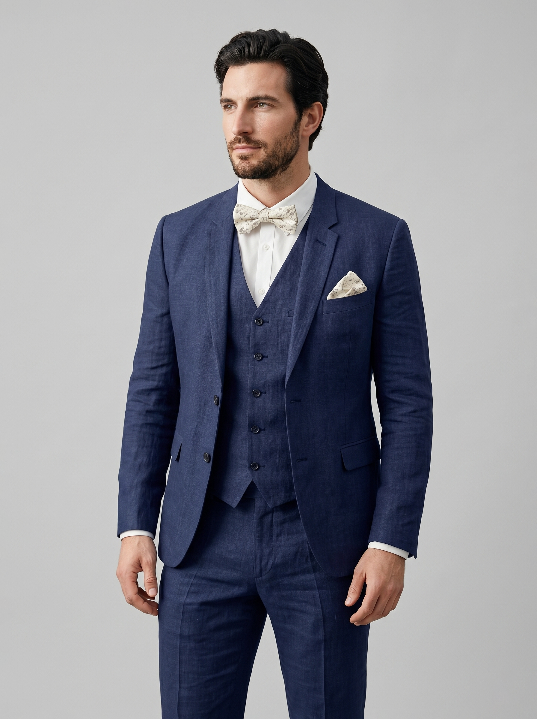 Men's 3-Piece Suit for Weddings and Summer Events
