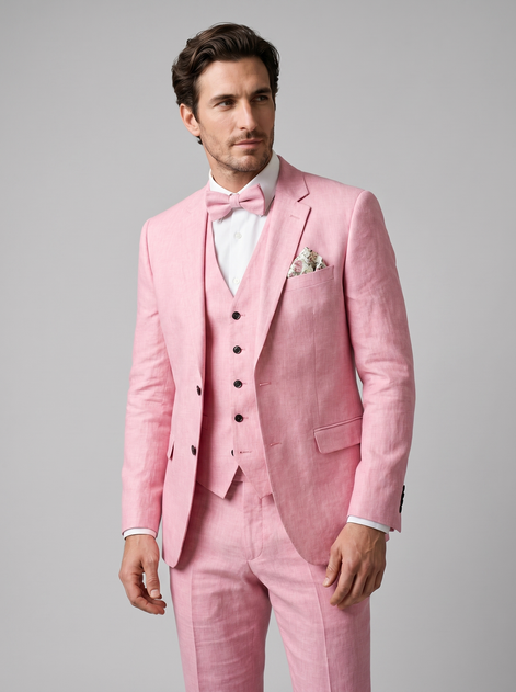 Men's 3-Piece Suit for Weddings and Summer Events