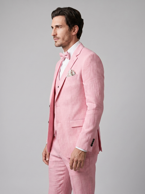 Men's 3-Piece Suit for Weddings and Summer Events