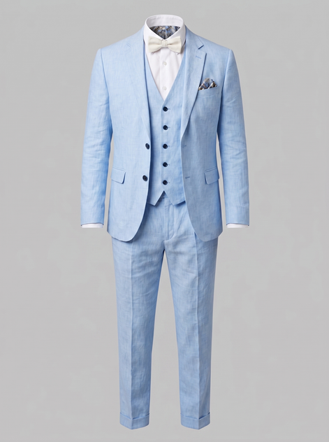 Men's 3-Piece Suit for Weddings and Summer Events