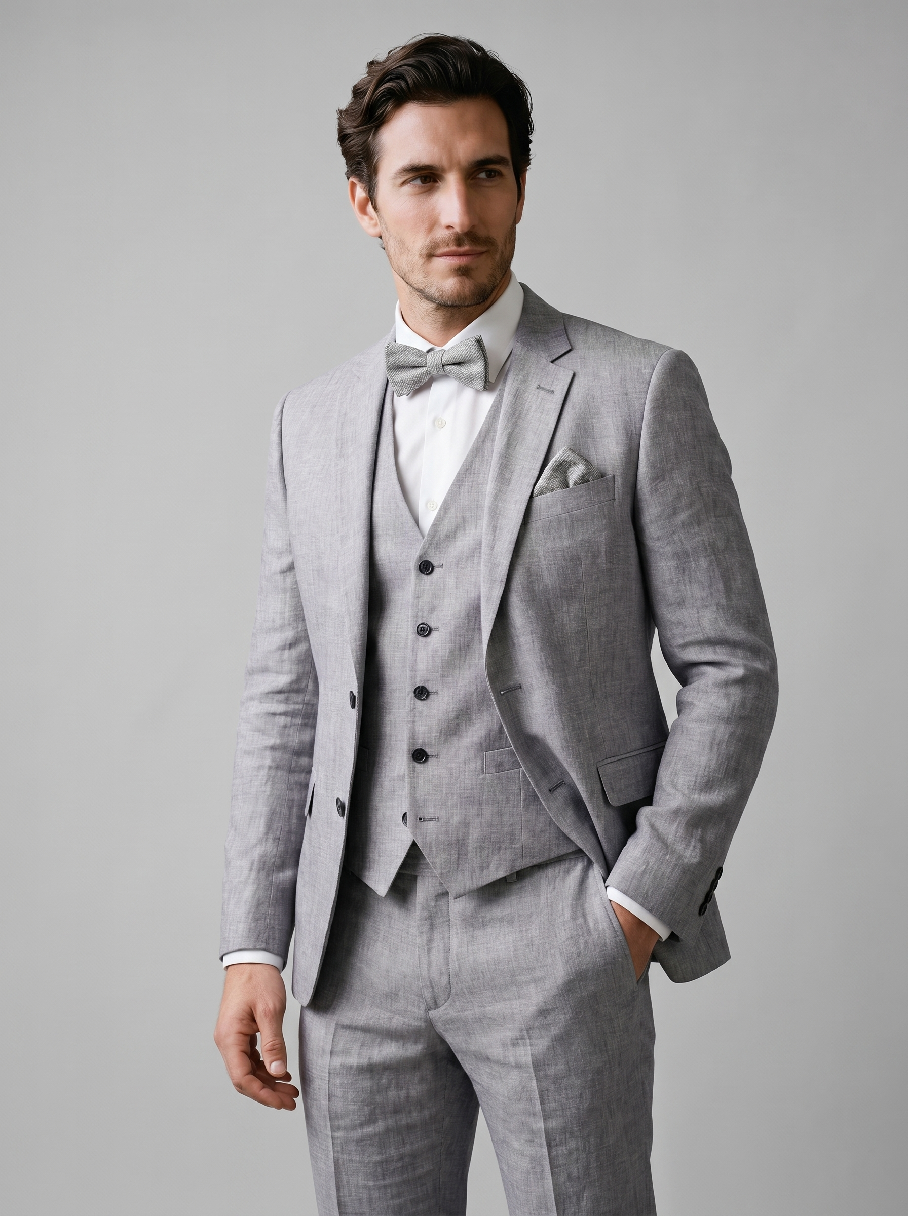 Men's 3-Piece Suit for Weddings and Summer Events