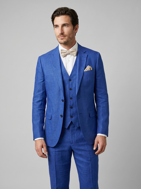 Men's 3-Piece Suit for Weddings and Summer Events