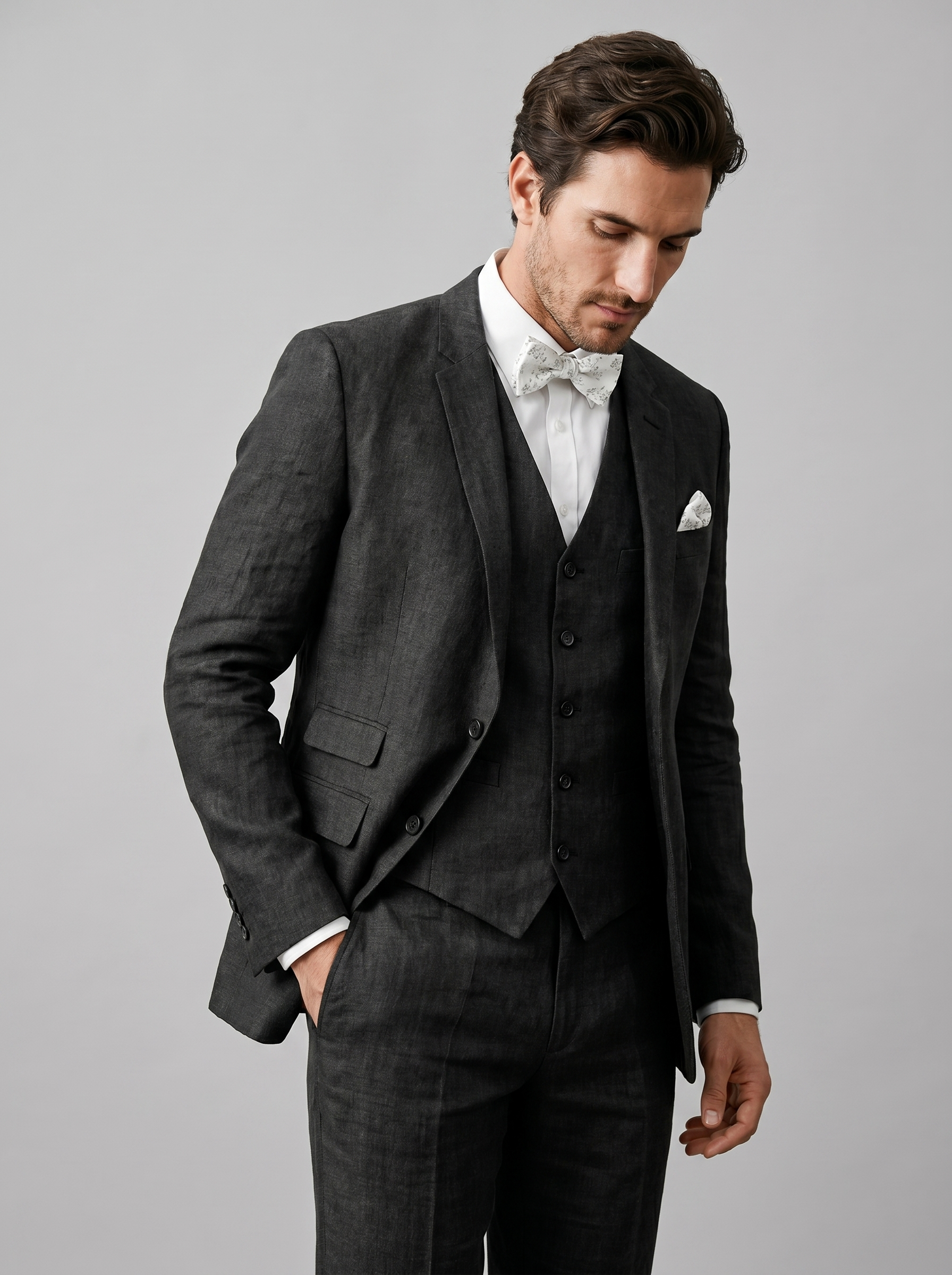 Men's 3-Piece Suit for Weddings and Summer Events