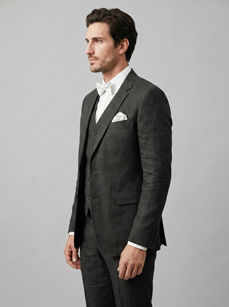 Men's 3-Piece Suit for Weddings and Summer Events
