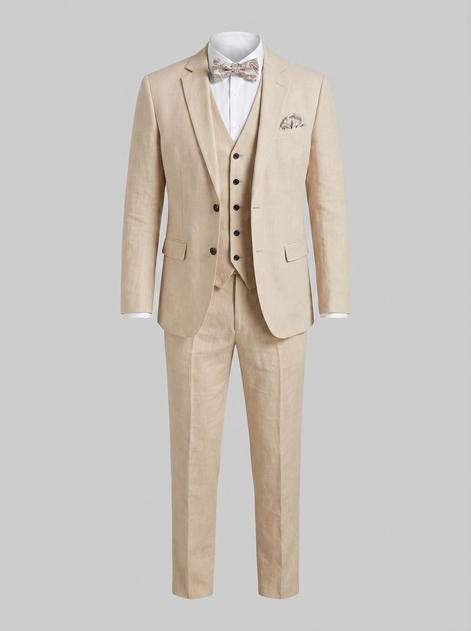 Men's 3-Piece Suit for Weddings and Summer Events