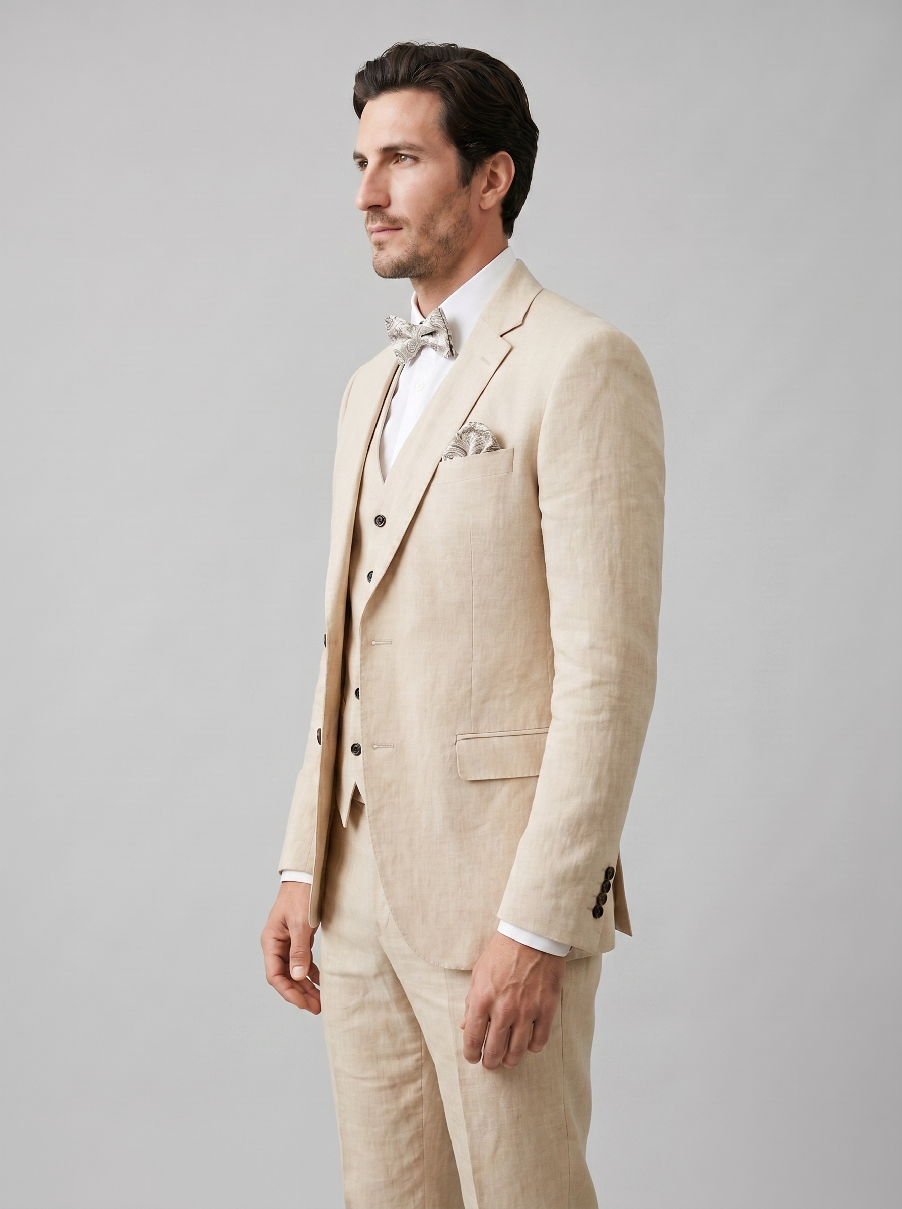Men's 3-Piece Suit for Weddings and Summer Events