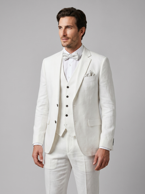 Men's 3-Piece Suit for Weddings and Summer Events
