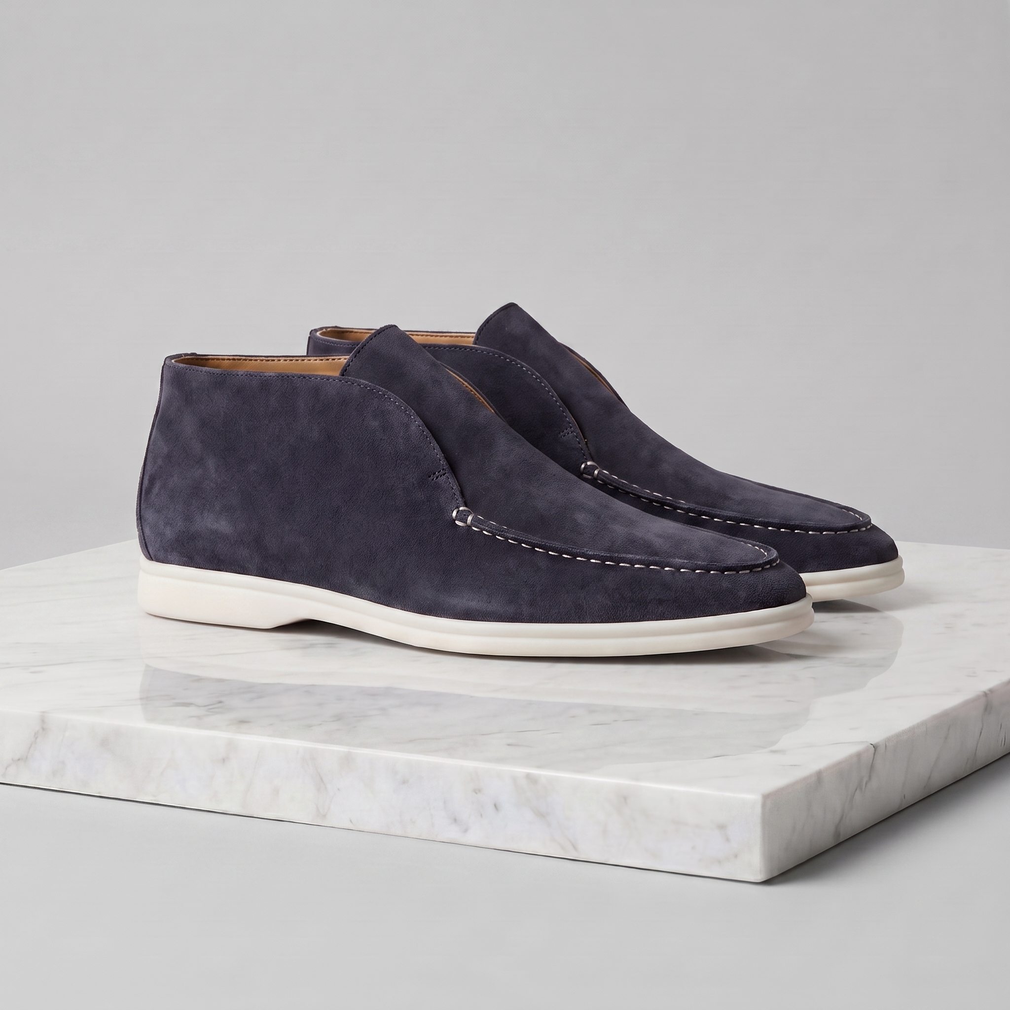 Men's High Suede Loafers
