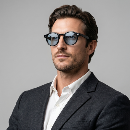 Men's Jet Black Sunglasses