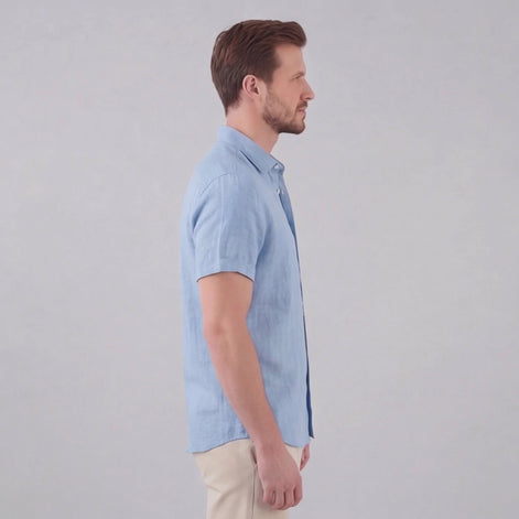 Men's Linen Short Sleeve Shirt