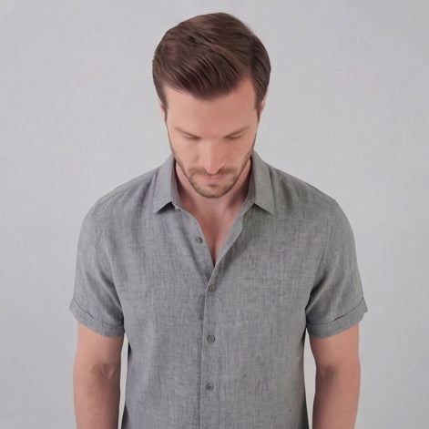 Men's Linen Short Sleeve Shirt