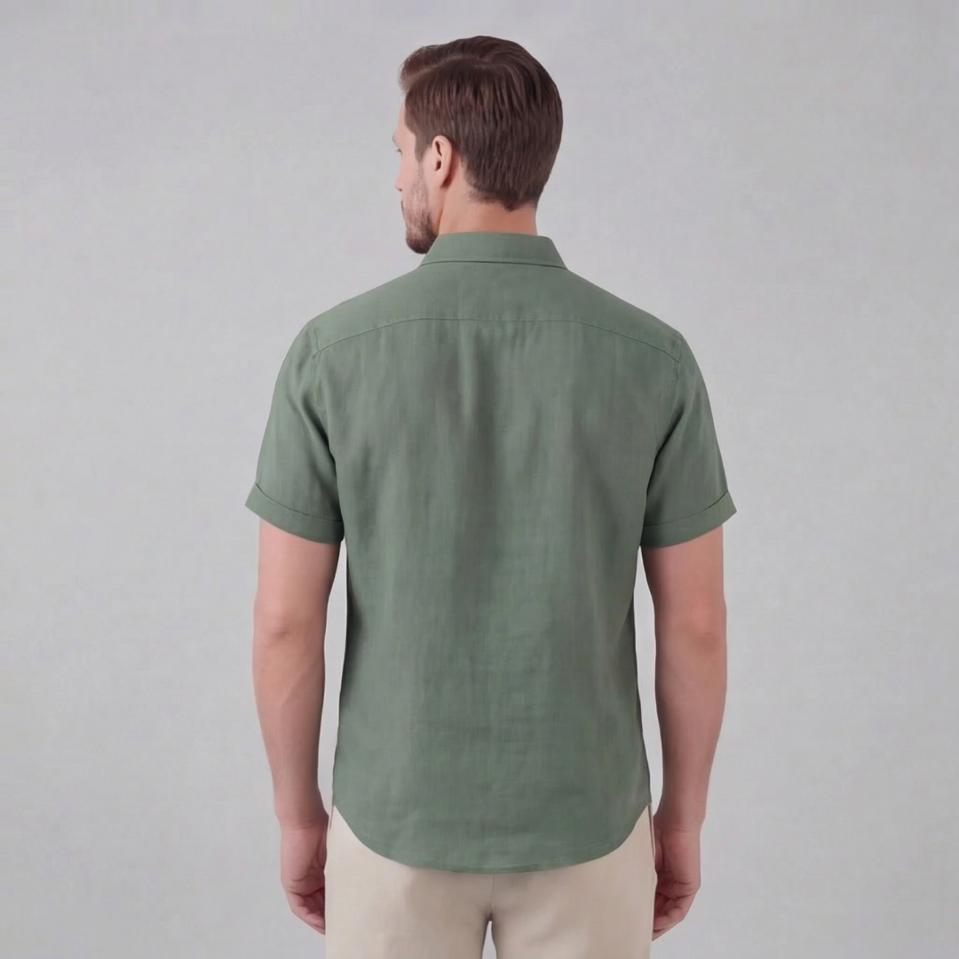 Men's Linen Short Sleeve Shirt