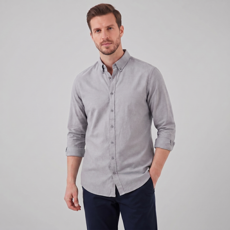 Men's Oxford Button-Down Dress Shirt