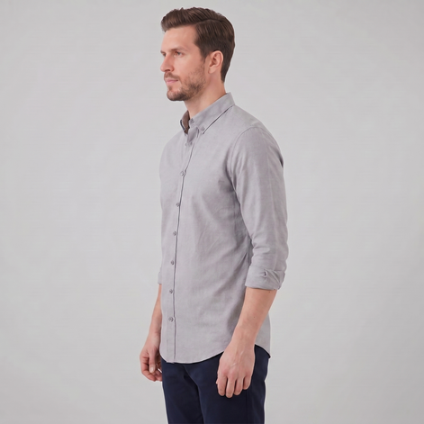 Men's Oxford Button-Down Dress Shirt
