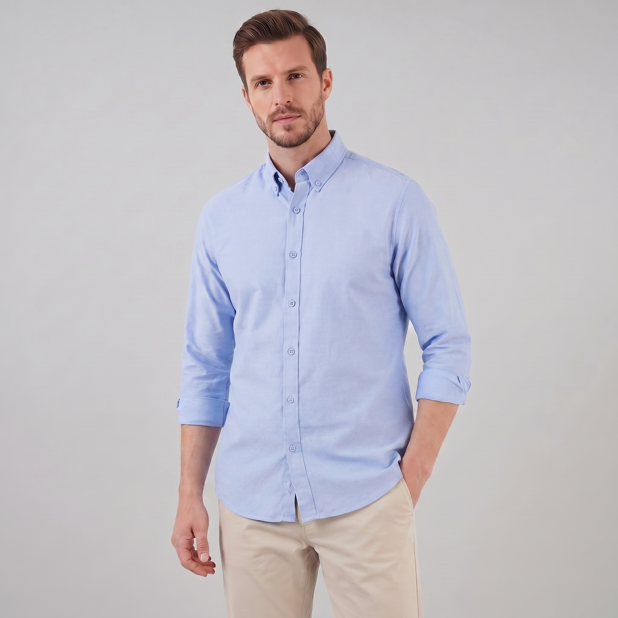 Men's Oxford Button-Down Dress Shirt