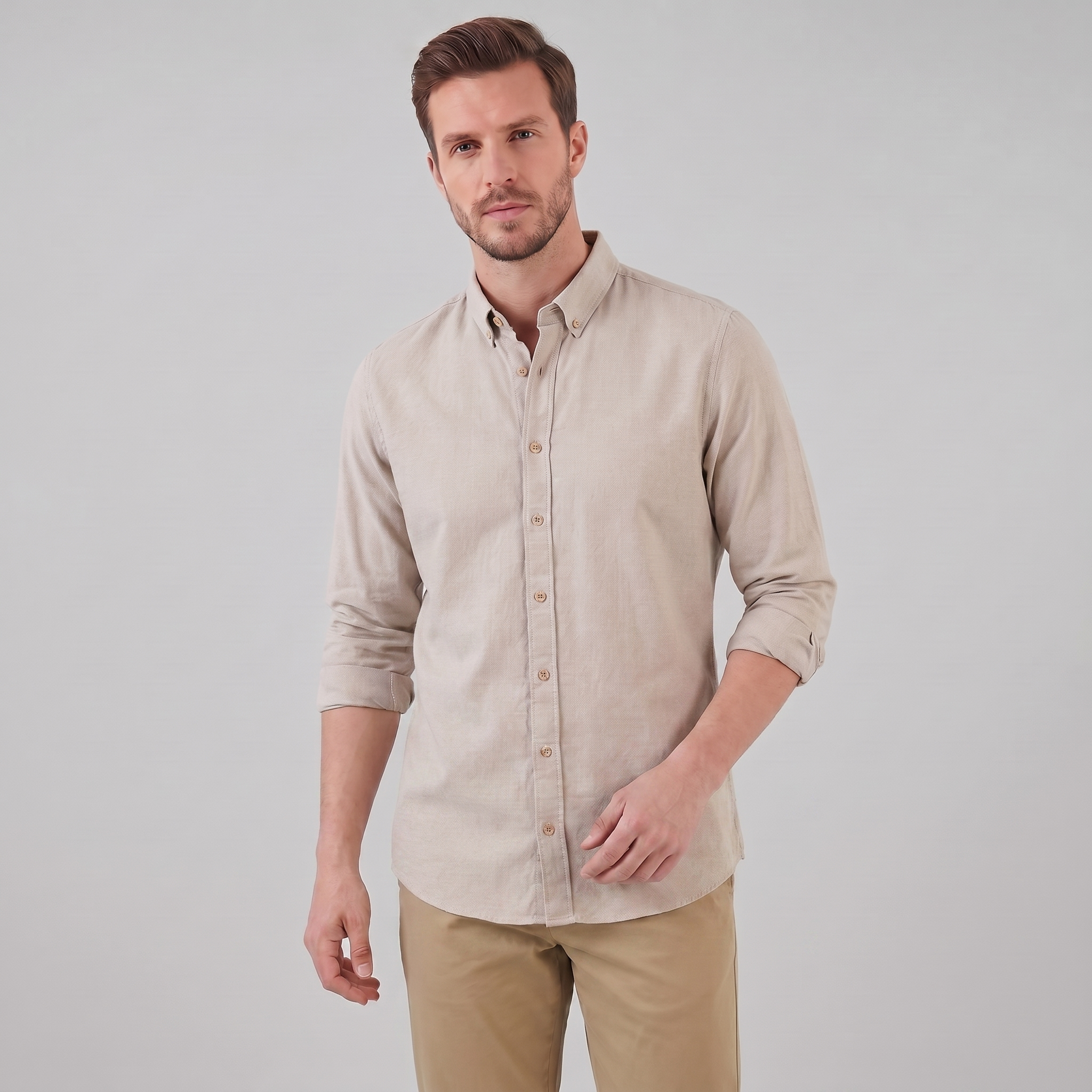 Men's Oxford Button-Down Dress Shirt