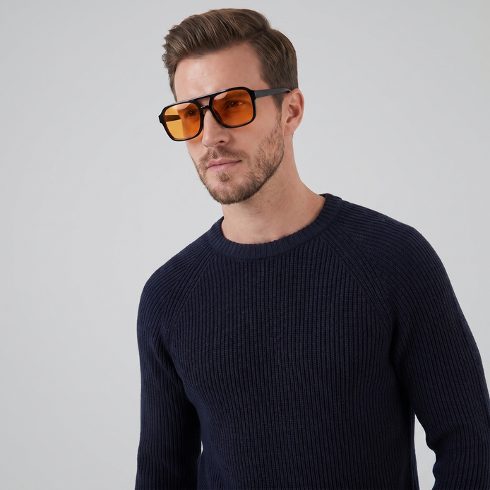 Men's Rectangular Vintage Sunglasses