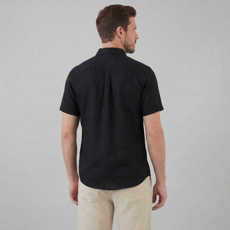 Men's Short Sleeve Linen Shirt