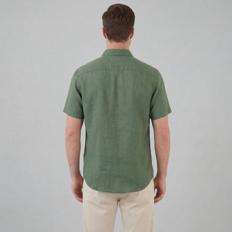 Men's Short Sleeve Linen Shirt