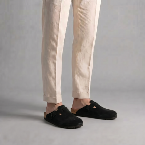 Men's Suede Clogs - Stylish Comfort Loafers