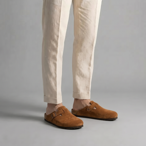 Men's Suede Clogs - Stylish Comfort Loafers