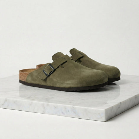 Men's Suede Clogs - Stylish Comfort Loafers