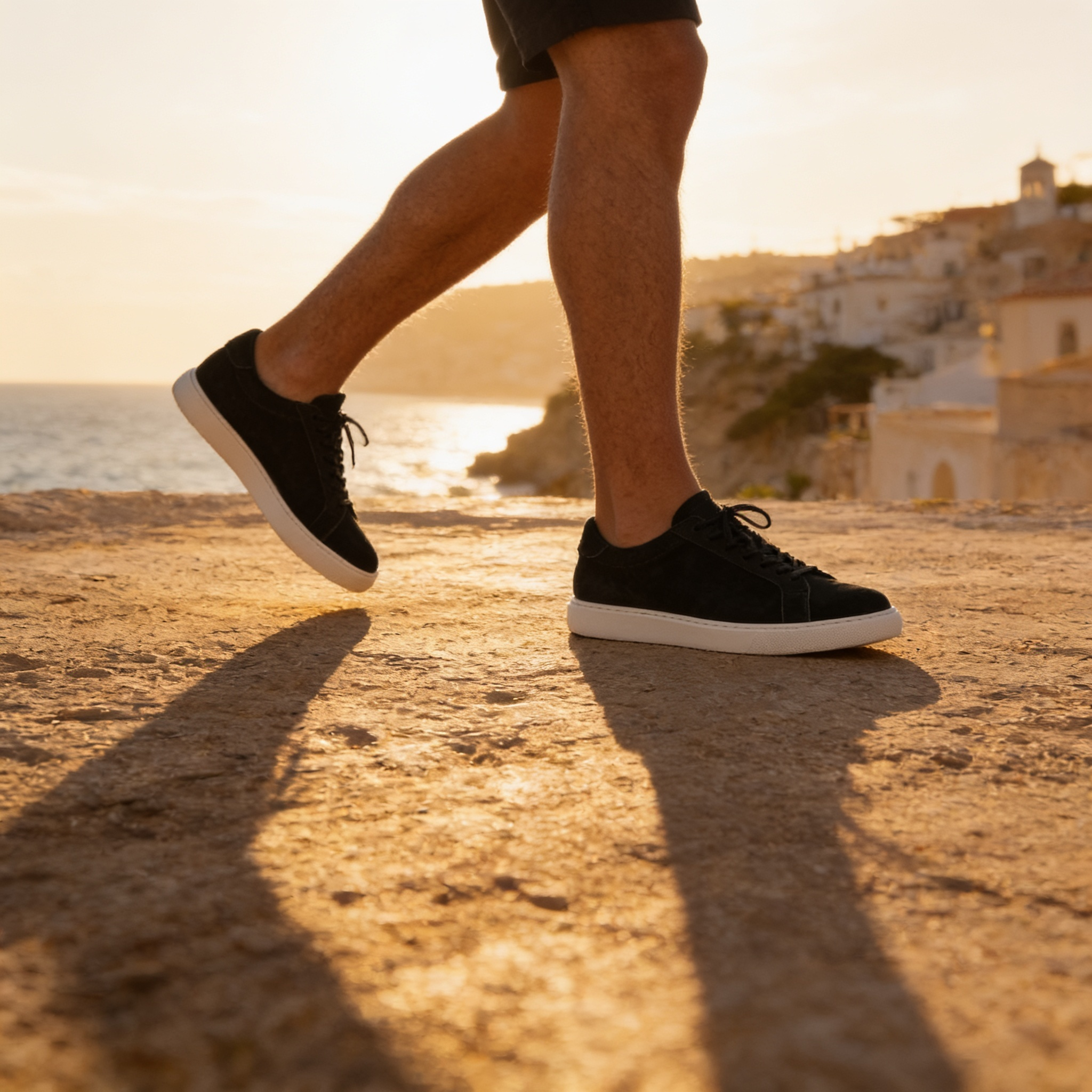 Men's Suede-Finish Low-Top Sneakers