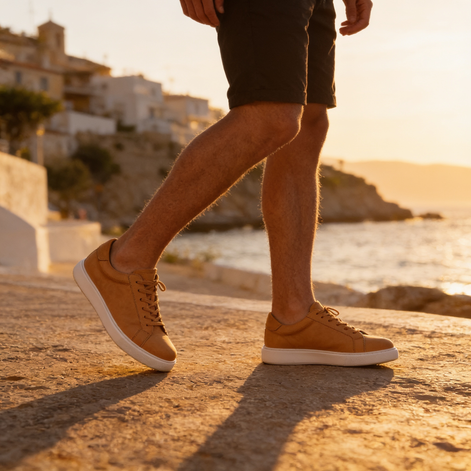 Men's Suede-Finish Low-Top Sneakers