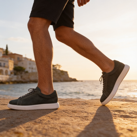Men's Suede-Finish Low-Top Sneakers