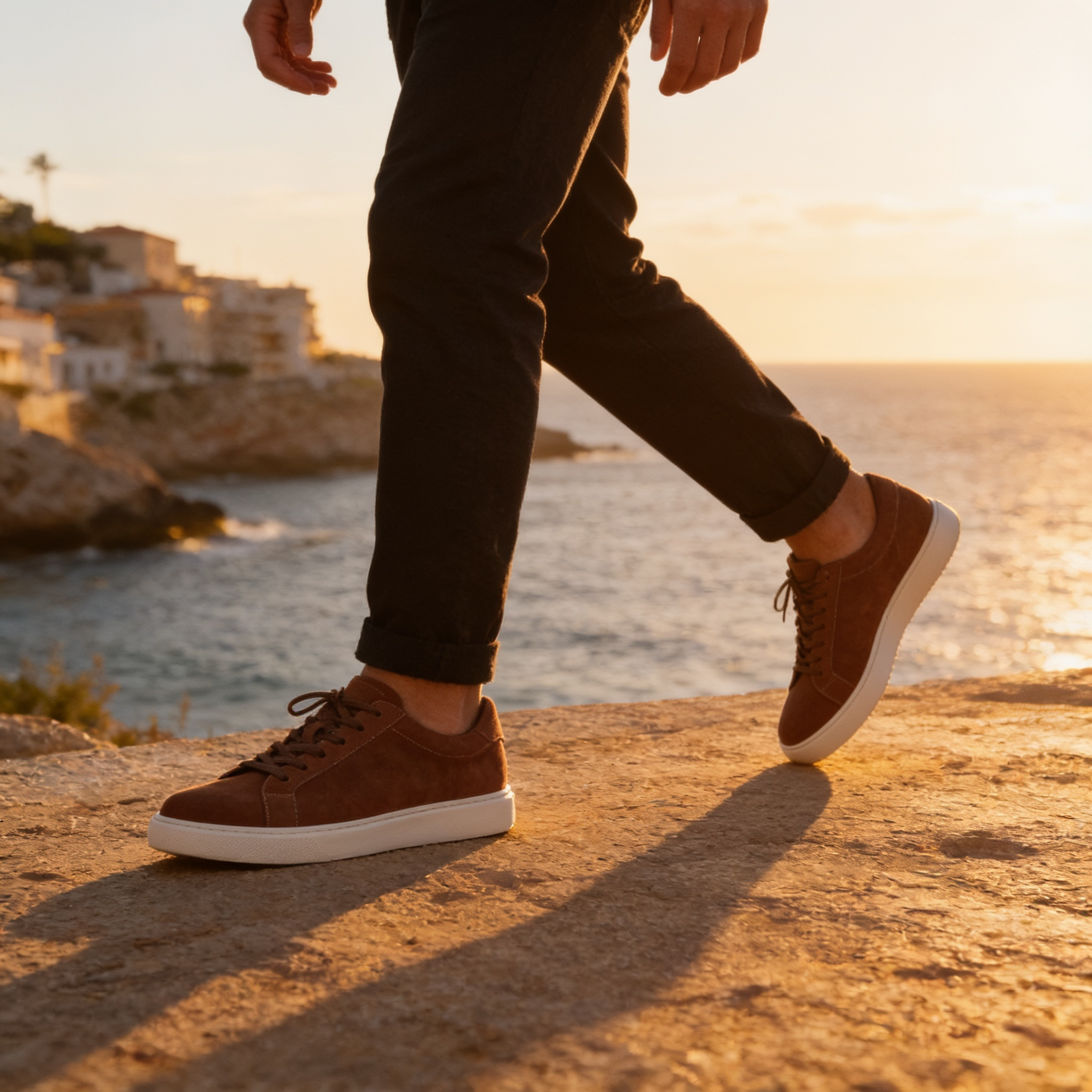 Men's Suede-Finish Low-Top Sneakers