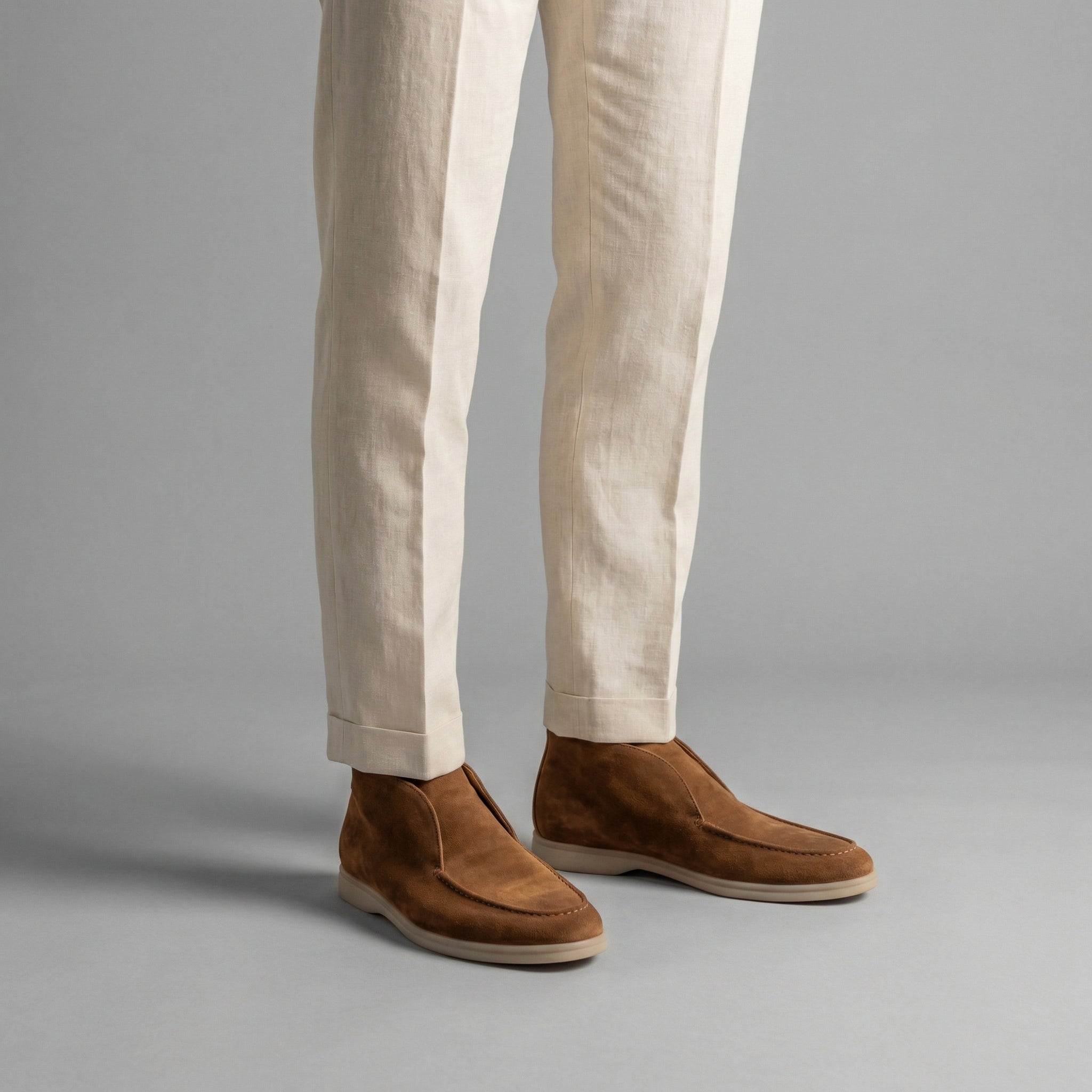 Men's Suede High Loafers