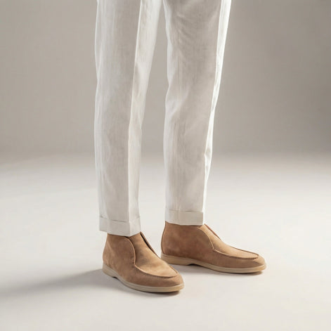 Men's Suede High Loafers
