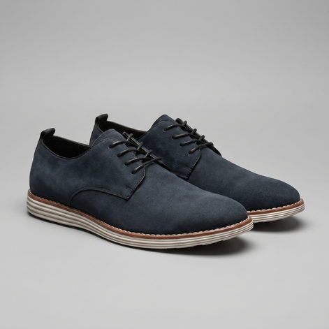Men's Suede Lace-Up Derby Shoes