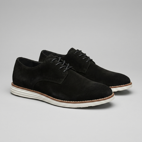 Men's Suede Lace-Up Derby Shoes