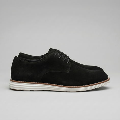 Men's Suede Lace-Up Derby Shoes