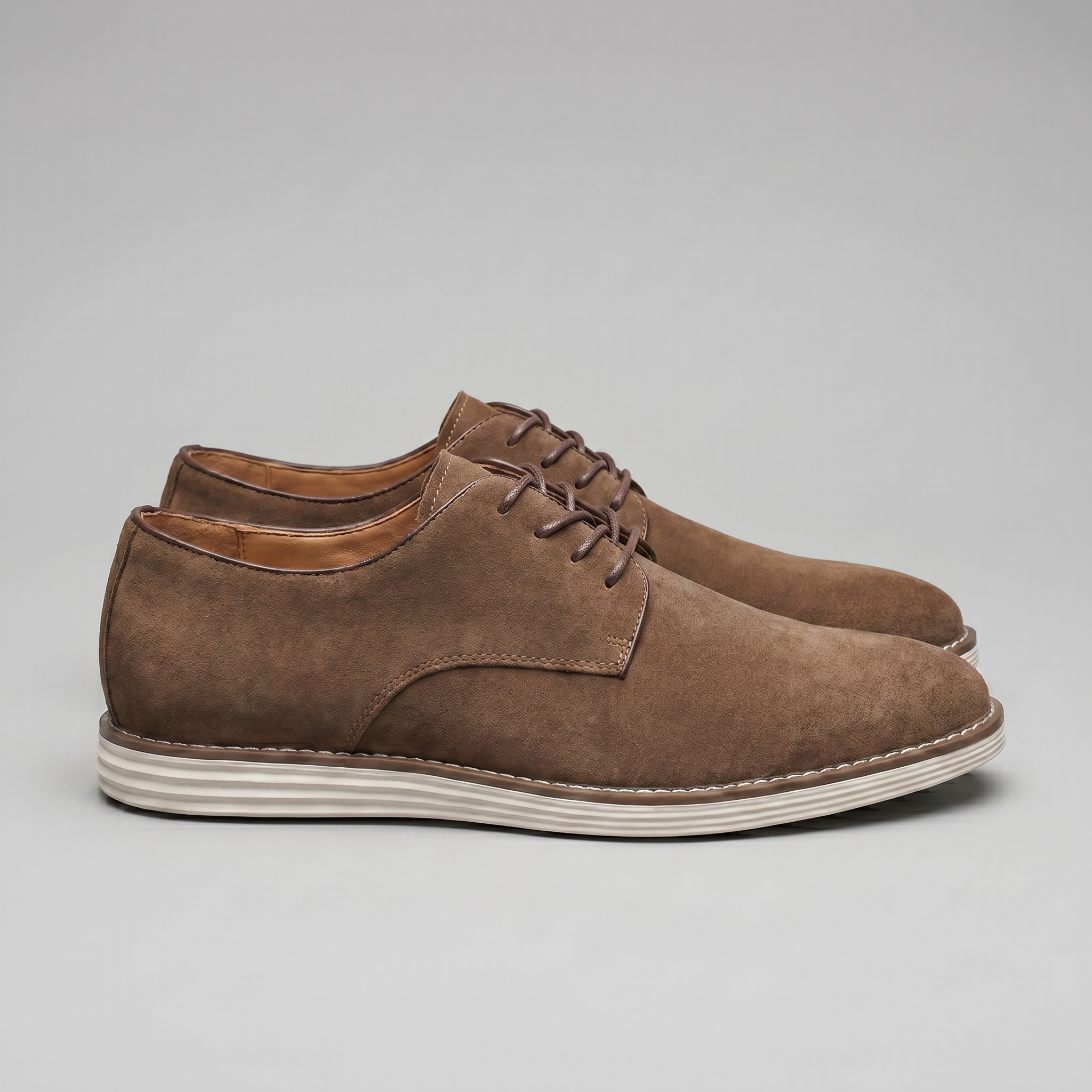 Men's Suede Lace-Up Derby Shoes