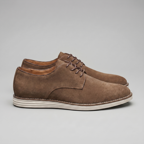 Men's Suede Lace-Up Derby Shoes