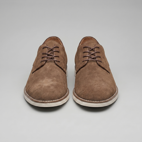 Men's Suede Lace-Up Derby Shoes