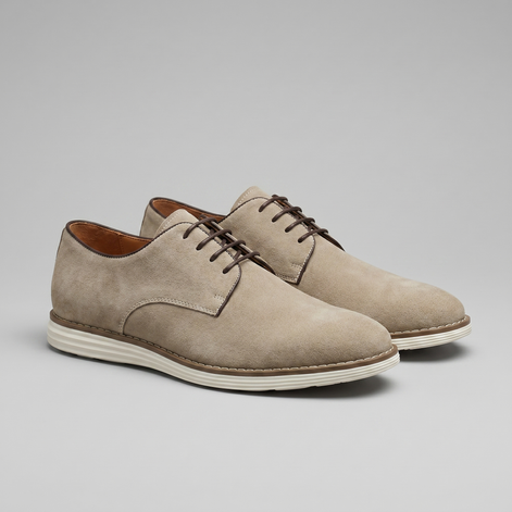 Men's Suede Lace-Up Derby Shoes