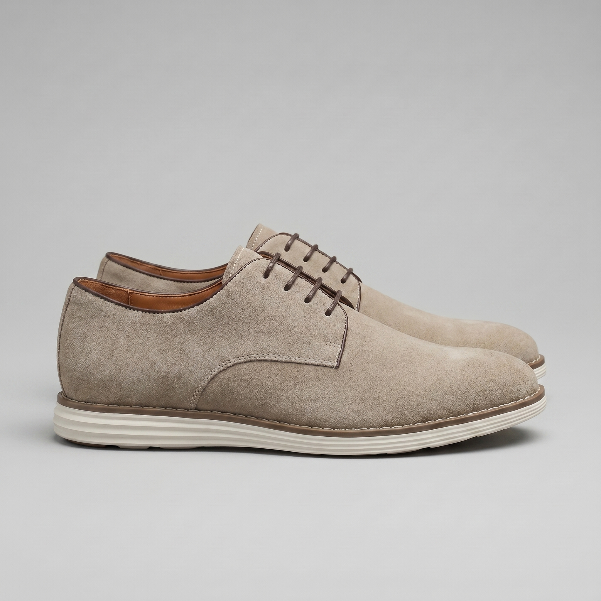Men's Suede Lace-Up Derby Shoes