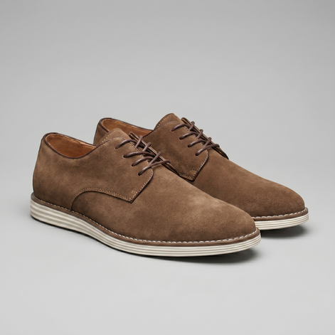 Men's Suede Lace-Up Derby Shoes