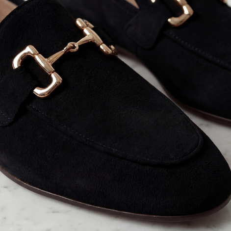 Men's Suede Loafers with Horsebit Detail