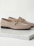 Men's Suede Loafers with Horsebit Detail