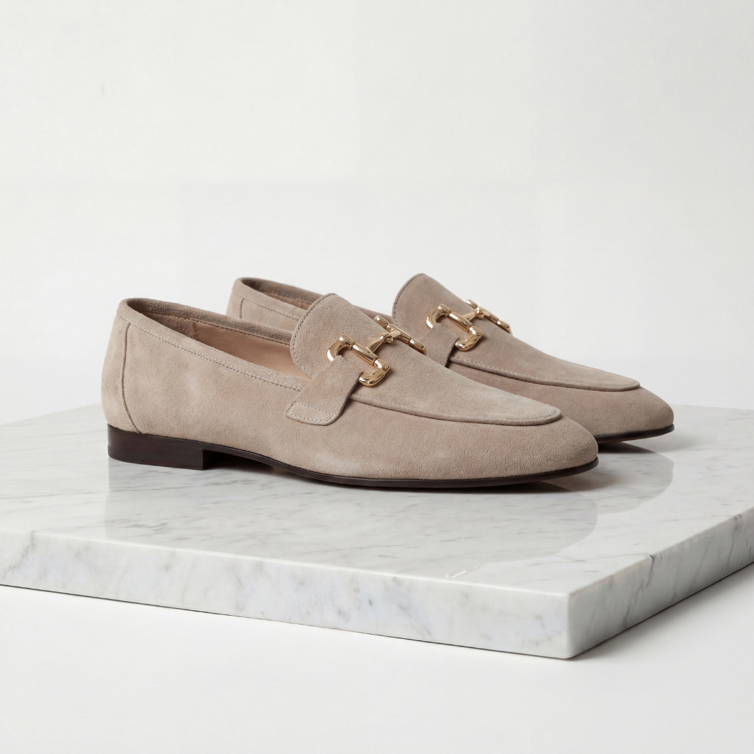 Men's Suede Loafers with Horsebit Detail